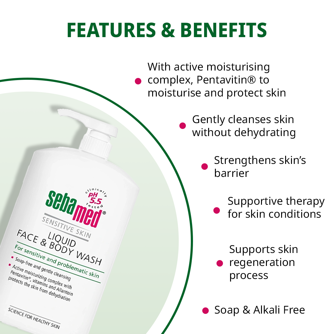 sebamed Liquid Face & Body Wash 1000ml